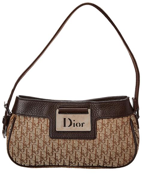 dior trotter canvas shoulder bag clutch bag brown 7j180810m|Dior Trotter Bag .